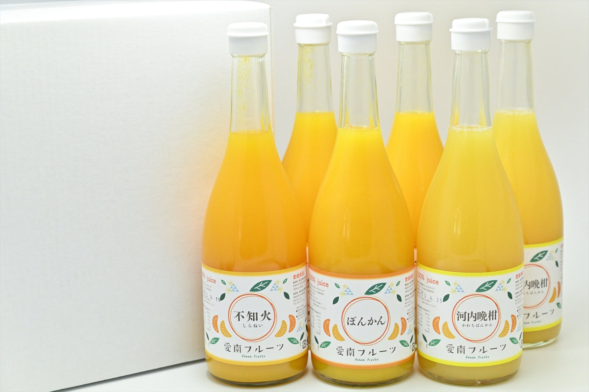 アテッサ新作モデル 愛南フルーツ無添加果汁100%ジュース 3種セット720ml 6本 ノート・メモ帳